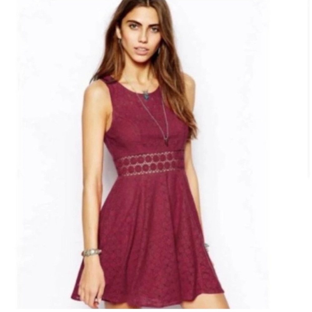 Free People Daisy Cut Out Skater Dress